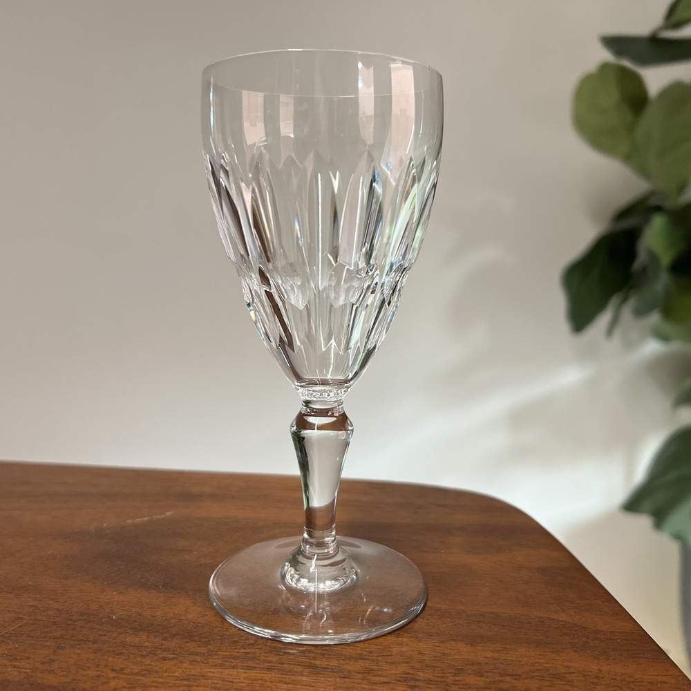 6 x Baccarat Auteuil Claret Wine Glasses Crystal France Vintage Barware